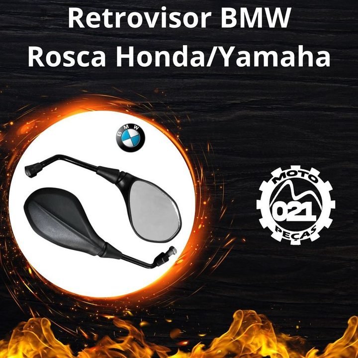 Retrovisor Honda / Yamaha / BMW, peça de Acessórios para moto — 021 Moto Peças Vargem Pequena RJ