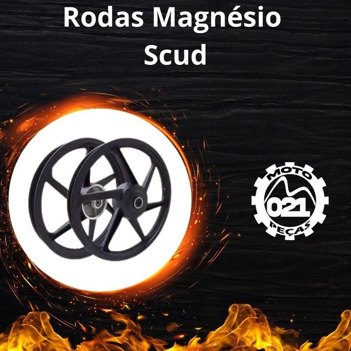 Rodas de Magnésio Scud, peça de Rodagem para moto — 021 Moto Peças Vargem Pequena RJ