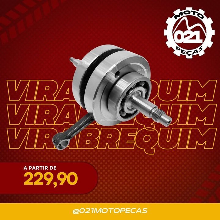 Virabrequim, peça de Motor para moto — 021 Moto Peças Vargem Pequena RJ